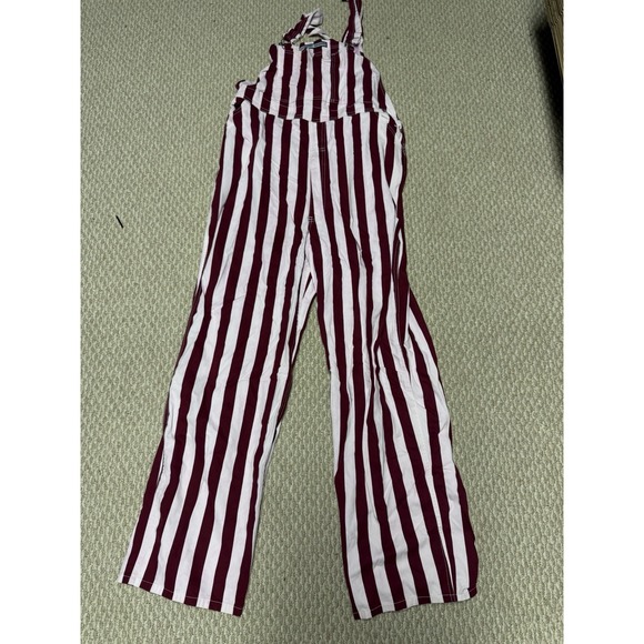 Game Bibs Other - Game Bibs Adult Unisex Overalls XL Maroon White Stripe Fan Gear Tailgate College